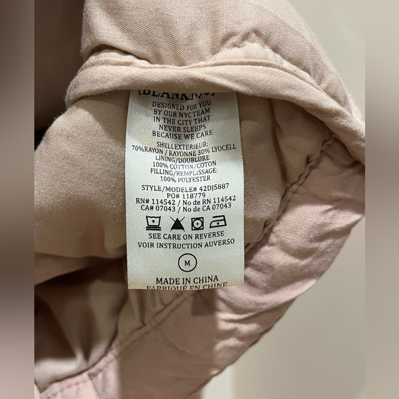 Blank NYC Muted Pink Quilted Snap Coat - Women’s Size Medium - Picture 4 of 7